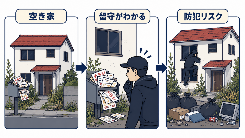 空き家は放火・不法侵入のリスクが増える