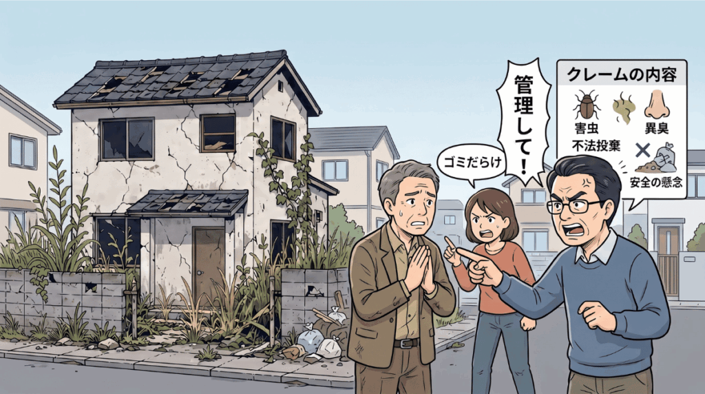 空き家　近隣から苦情・クレーム