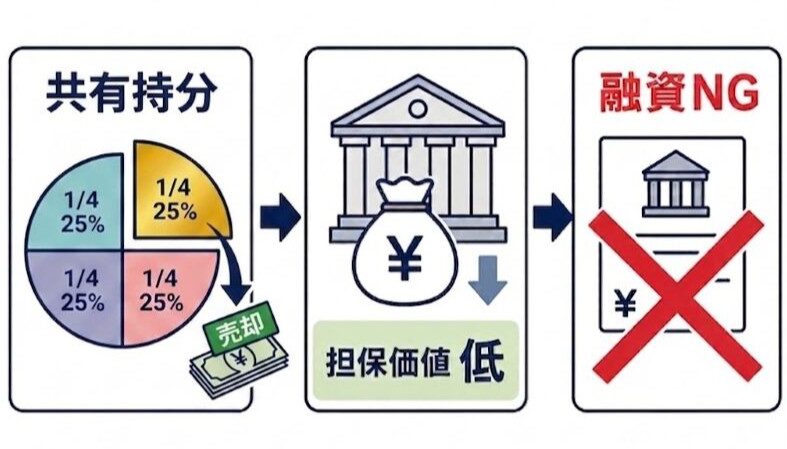 共有持分売却　住宅ローンが組めない
