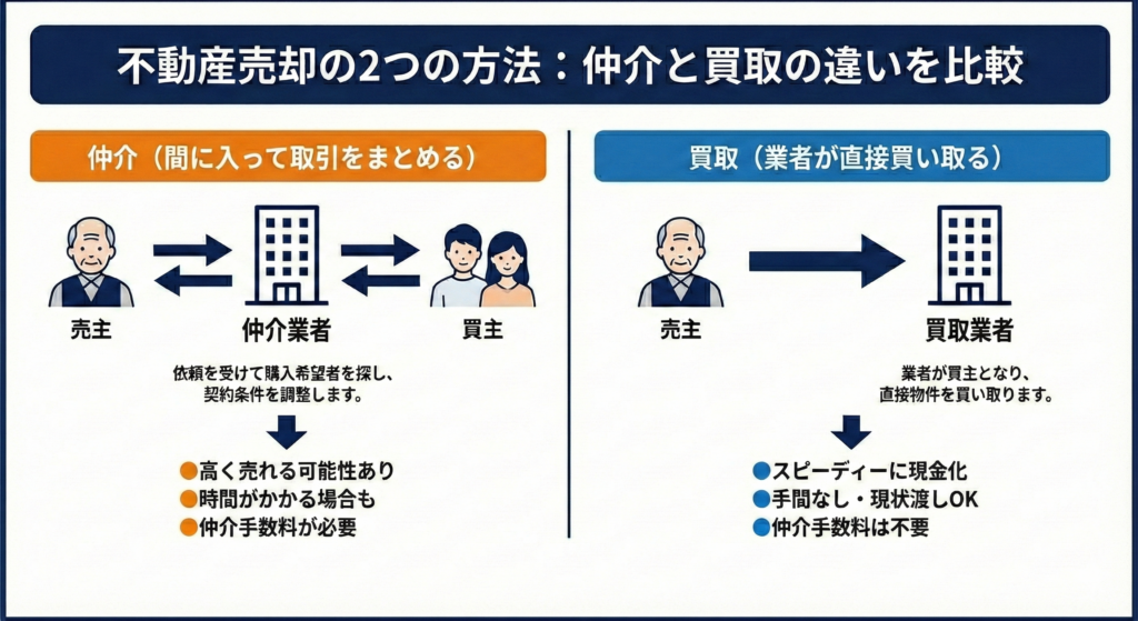 仲介と買取の違い