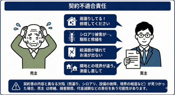 契約不適合責任について、売主リスク