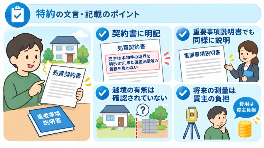特約記載ポイントの解説図